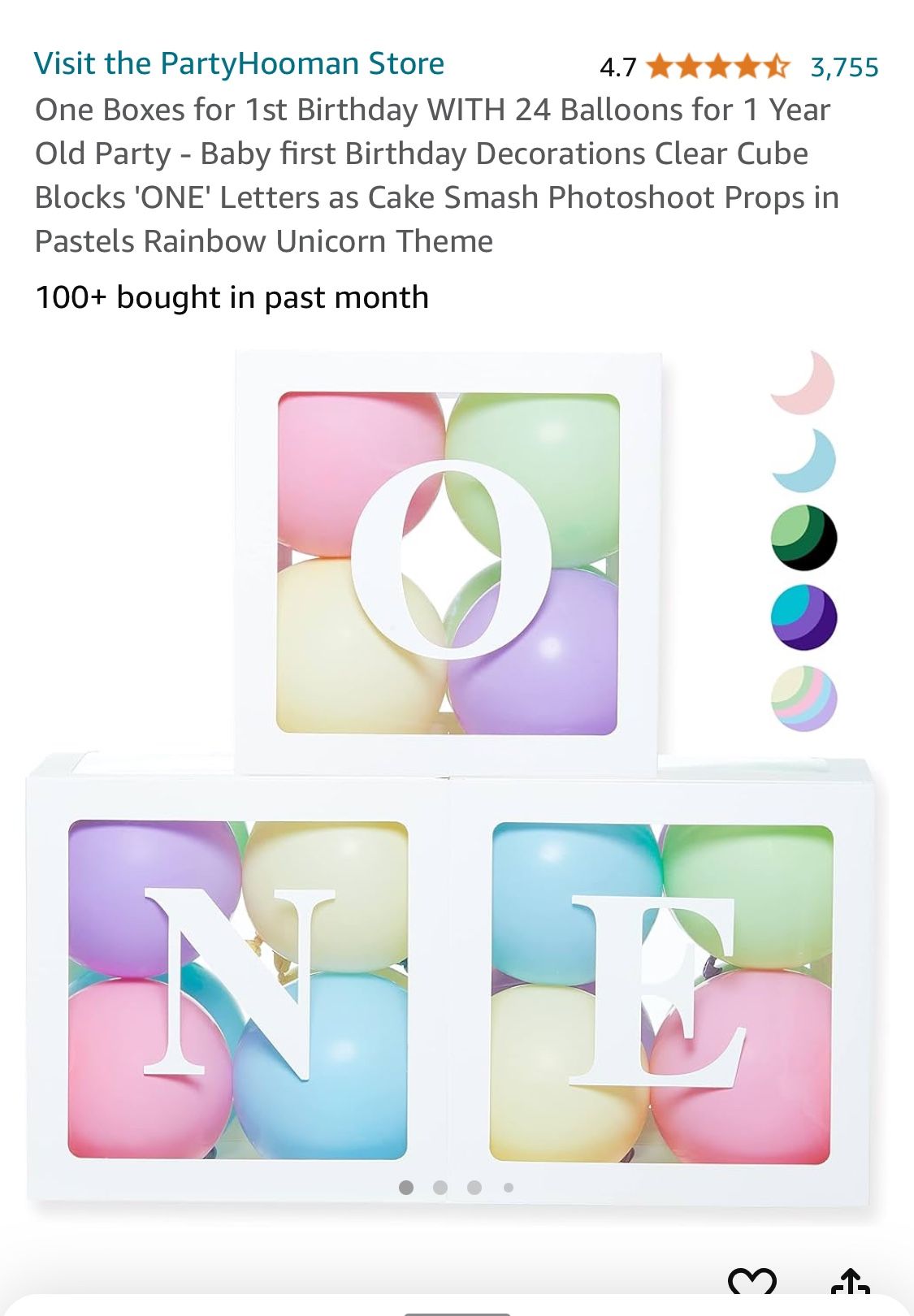 Number ONE birthday Box