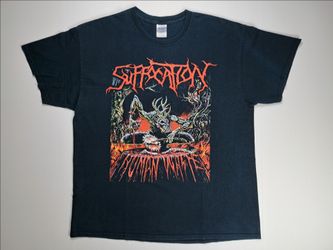 2000's SUFFOCATION HUMAN WASTE T-Shirt XL Death Metal Vintage VTG Y2K