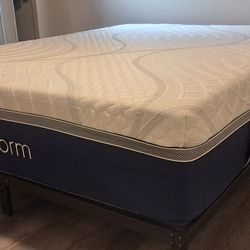Queen Size 14"  NovaForm Mattress and Metal Bed Frame
