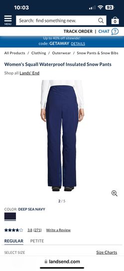 Land’s End The Squall Snow Pant Women Size 6-8
