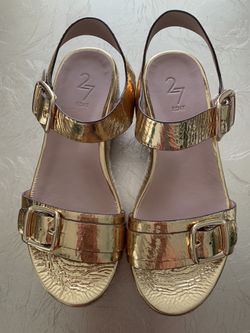 New! Fancy Jovana Espadrille 27 Edit platform sandals! Size 7.5...leather!