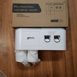 Multifunctional NEW 6 Toothbrush Holder w/2  Magnetic Cups