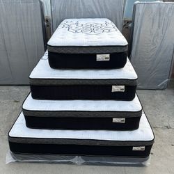 Queen Size Mattress Pillow Top 12” Thick. All Sizes Available. Same Day Delivery