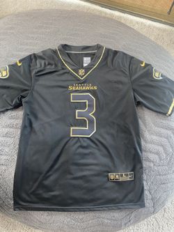 Black & Gold Seahawks Russell Wilson Jersey