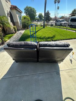 Real leather Double Loveseat