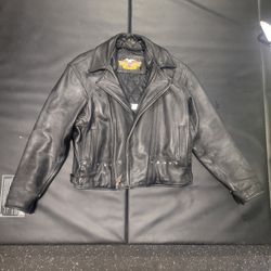 Mens Leather Jacket Medium
