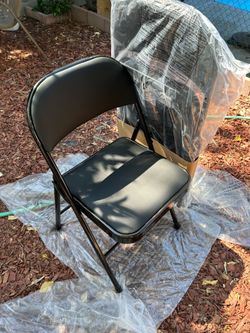 Black folding chair x2