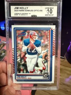 JIM KELLY 2025 PANINI DONRUSS OPTIC #36 CCG 10