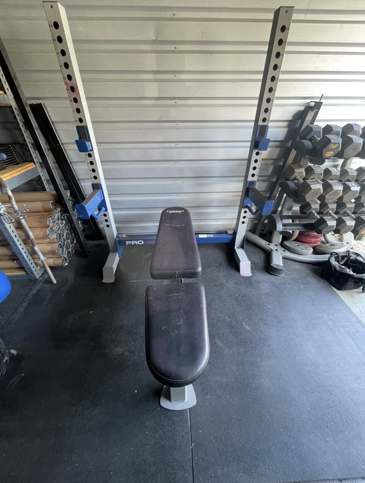 FITNESS GEAR PRO 600 Squat Rack Olympic Weight Bench…. Home Gym Fitness For Less….