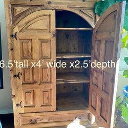 Moving sale - Large Armoire Pine $275.00