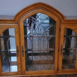 Brown Cabinet With Mirror