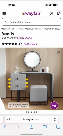 Everly quinn vanity with mirror