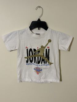 Vintage Nike Air Jordan Barcelona 90s Kids Shirt Size Small 