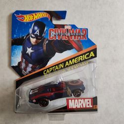 2014 Hot Wheels MARVEL Character Cars "Captain America" 1:64 Brand New Comic Car