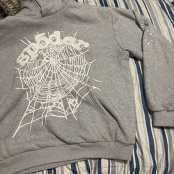 Grey Sp5der Hoodie Size Xl But Feels Like Large 