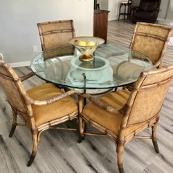 Kreiss Round Glass Table and chairs