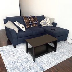 Navy L Shape Couch 