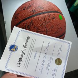 I would like to sell the basketball that has a sign from the  Whole Team Of WAPRIORS I really need this money for my college.