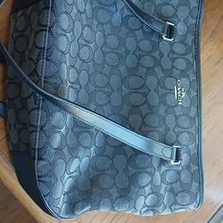 Black/Gray Coach Tote Style Purse