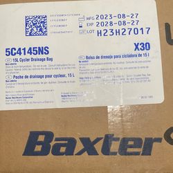 6 NEW BAXTER 5C4145P 15 L CYCLER DRAINAGE BAG
