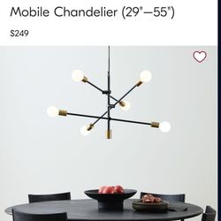 West Elm Two Toned Mobile Chandelier