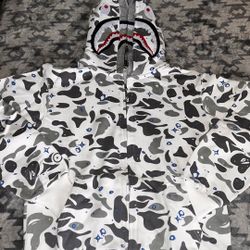 White Double Hood Bape
