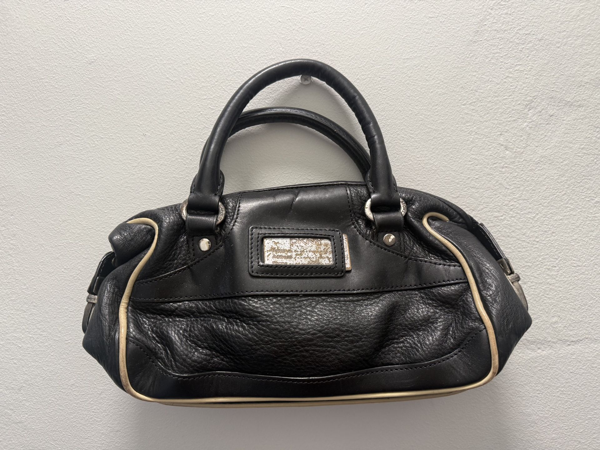Vintage 90s Leather DKNY Small Bag Purse