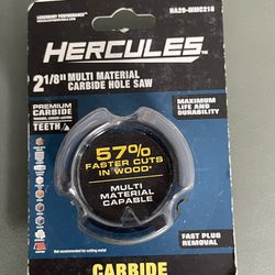 New Hercules 2 1/8 Multi Material Carbide Hole Saw. 