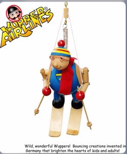 Wild, Wonderful Wupper: Wooden Wastl, the Skier, large, 6"