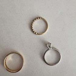 3 rings (bride set + man’s ring)