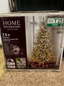 Fraser fir flocked Christmas tree