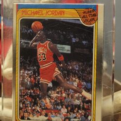 1988 Fleer Michael Jordan #120 Card In Screw Down Case