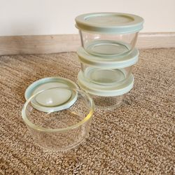 Small Glass Containers with Covers