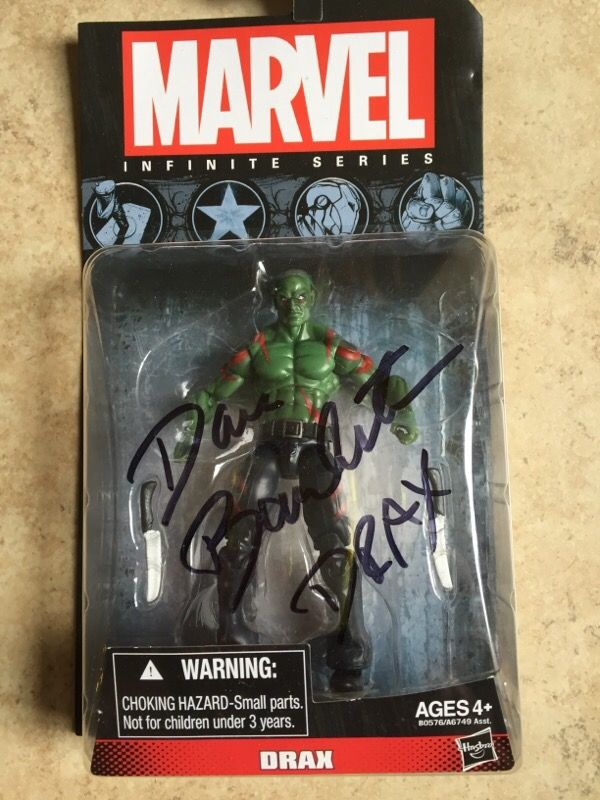 Drax- David Bautista- autograph action figure