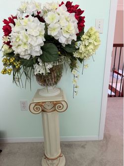 Large Floral Arrangement with Decorative Pedestal