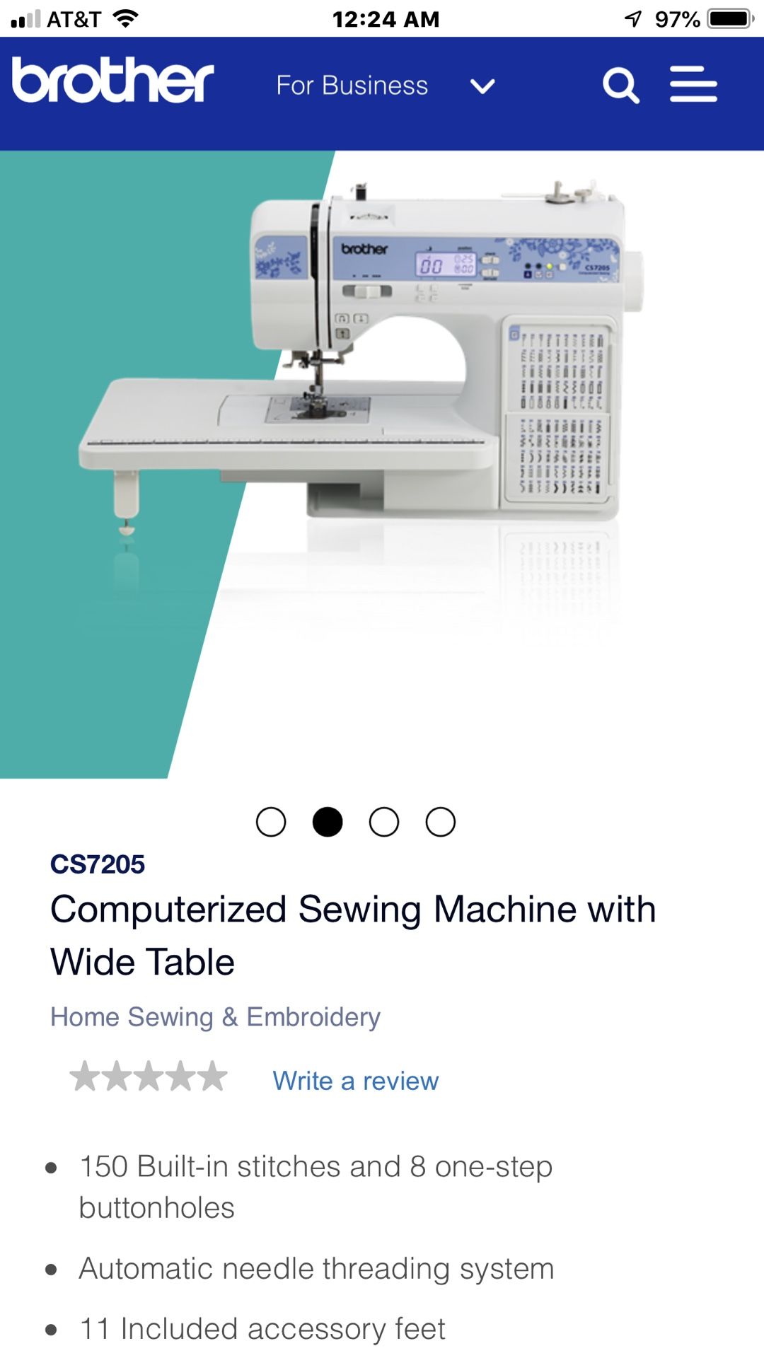 Brother 150 Stitch Sewing and Quilting Machine CS7205 for Sale in