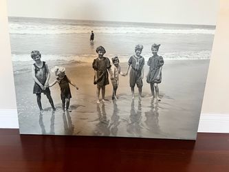 Beach print on canvas