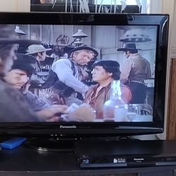 LED Panasonic TV And Panasonic DVD Player 