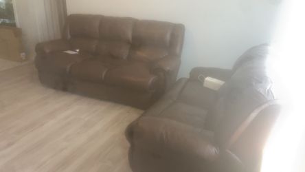 Brown Sofa & Loveseat