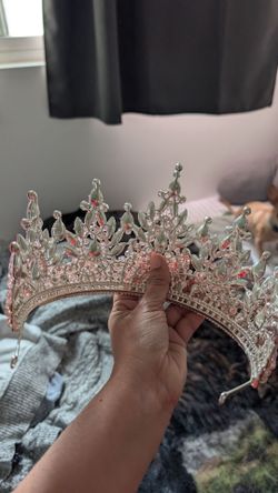 Swarovski crystal and silver plated crown