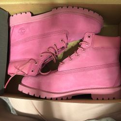 Pink Timberland Boots Size 