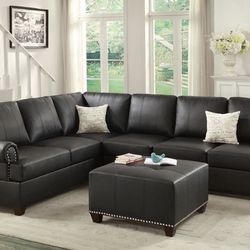 Sectional Sofa Set With Ottoman 