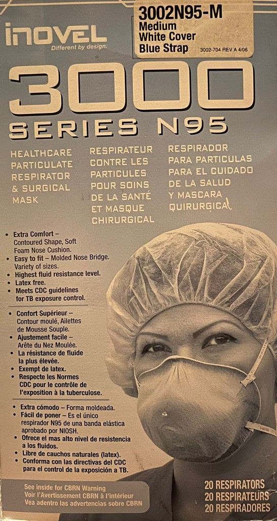 Pack of 15 N95 Protective Medium Disposable Face Mask