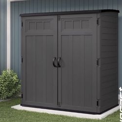5 ft. 10.5 in. W × 3 ft. 8.25 in. D x 6 ft. 5.5 in. H XL Plastic Resin Vertical Storage Shed in 