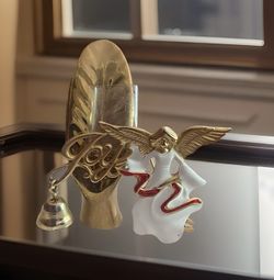 Vintage Enamel Danecraft Joy Angel Pin Brooch