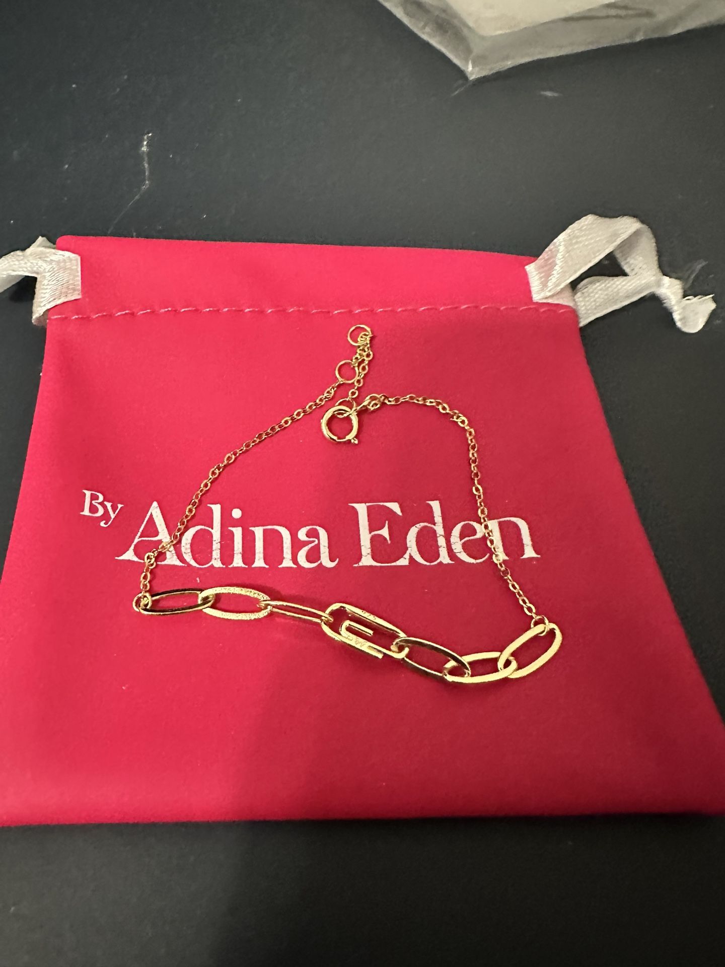 Adina Eden Pave Safety Pin Paper Clip Bracelet