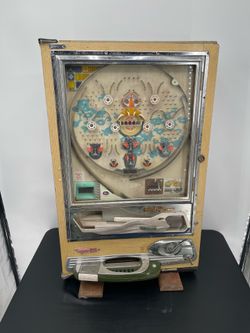Vintage Japanese Pachinko Machine Wood Cabinet (No Key)(Untested)(As Is)