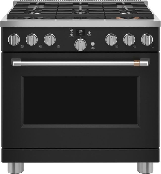 Cafe 36" Matte Black Professional Dual-Fuel Range New