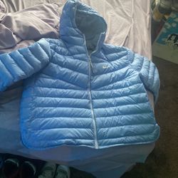 Nike Baby Blue Puffer Zipper Worn 1x