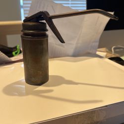 Vintage Hand Pump Oil Can 6" Spout 4.5H x 2"W EMPTY